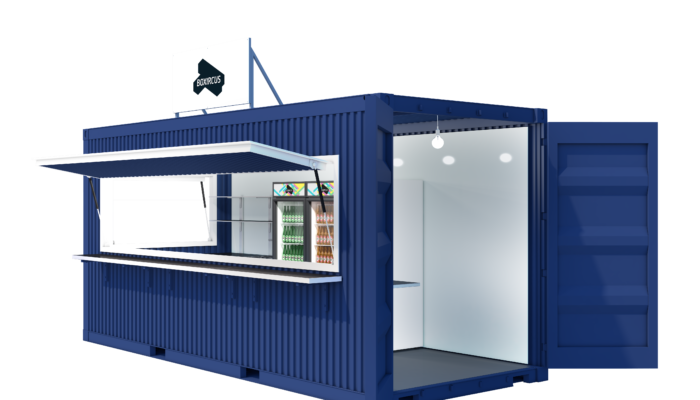 Street Food Container Visualization Side Door